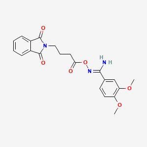 molecular formula C21H21N3O6 B5699866 N'-{[4-(1,3-dioxo-1,3-dihydro-2H-isoindol-2-yl)butanoyl]oxy}-3,4-dimethoxybenzenecarboximidamide 