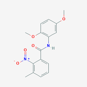 molecular formula C16H16N2O5 B5699908 N-(2,5-dimethoxyphenyl)-3-methyl-2-nitrobenzamide 