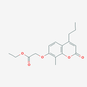 molecular formula C17H20O5 B5699914 ethyl [(8-methyl-2-oxo-4-propyl-2H-chromen-7-yl)oxy]acetate 