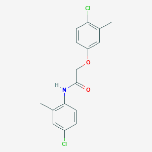 molecular formula C16H15Cl2NO2 B5699938 2-(4-chloro-3-methylphenoxy)-N-(4-chloro-2-methylphenyl)acetamide 