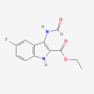 ethyl 5-fluoro-3-(formylamino)-1H-indole-2-carboxylate