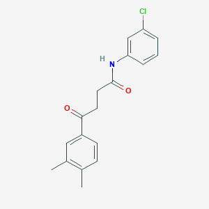 molecular formula C18H18ClNO2 B5699998 N-(3-chlorophenyl)-4-(3,4-dimethylphenyl)-4-oxobutanamide 