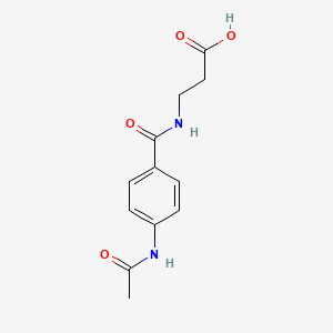 molecular formula C12H14N2O4 B570001 3-(4-乙酰氨基-苯甲酰氨基)丙酸 CAS No. 212198-64-6