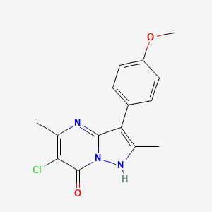 molecular formula C15H14ClN3O2 B5700026 6-chloro-3-(4-methoxyphenyl)-2,5-dimethylpyrazolo[1,5-a]pyrimidin-7(4H)-one 