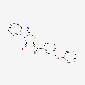 molecular formula C22H14N2O2S B5700041 2-(3-phenoxybenzylidene)[1,3]thiazolo[3,2-a]benzimidazol-3(2H)-one 