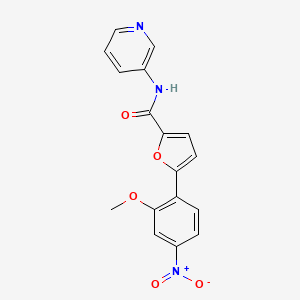molecular formula C17H13N3O5 B5700053 5-(2-methoxy-4-nitrophenyl)-N-3-pyridinyl-2-furamide 