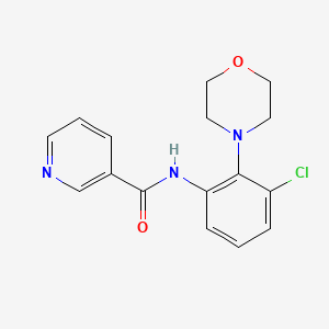 molecular formula C16H16ClN3O2 B5700108 N-[3-chloro-2-(4-morpholinyl)phenyl]nicotinamide 