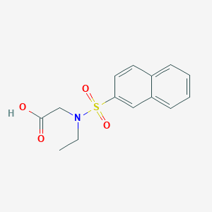 molecular formula C14H15NO4S B5700117 N-ethyl-N-(2-naphthylsulfonyl)glycine 