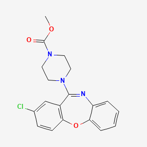 molecular formula C19H18ClN3O3 B570012 N-Carbomethoxyamoxapine CAS No. 371971-25-4