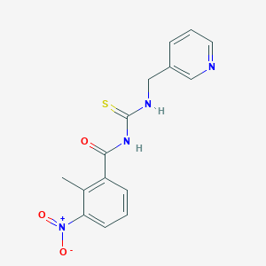 molecular formula C15H14N4O3S B5700127 2-methyl-3-nitro-N-{[(3-pyridinylmethyl)amino]carbonothioyl}benzamide 