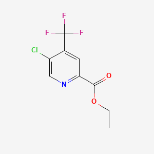 molecular formula C9H7ClF3NO2 B570013 Ethyl 5-chloro-4-(trifluoromethyl)picolinate CAS No. 1370587-22-6