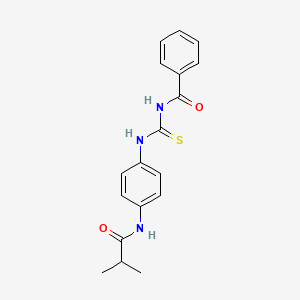 molecular formula C18H19N3O2S B5700133 N-({[4-(isobutyrylamino)phenyl]amino}carbonothioyl)benzamide 