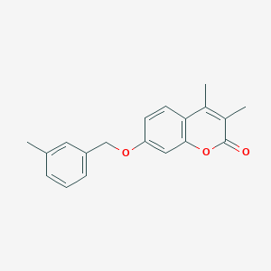 molecular formula C19H18O3 B5700140 3,4-dimethyl-7-[(3-methylbenzyl)oxy]-2H-chromen-2-one 