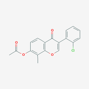 molecular formula C18H13ClO4 B5700167 3-(2-chlorophenyl)-8-methyl-4-oxo-4H-chromen-7-yl acetate 