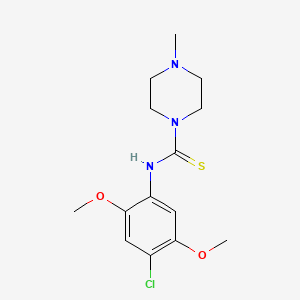 molecular formula C14H20ClN3O2S B5700180 N-(4-chloro-2,5-dimethoxyphenyl)-4-methyl-1-piperazinecarbothioamide 
