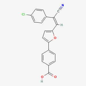 molecular formula C20H12ClNO3 B5700188 4-{5-[2-(4-chlorophenyl)-2-cyanovinyl]-2-furyl}benzoic acid 