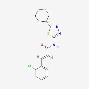 3-(2-chlorophenyl)-N-(5-cyclohexyl-1,3,4-thiadiazol-2-yl)acrylamide