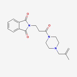 molecular formula C19H23N3O3 B5700193 2-{3-[4-(2-methyl-2-propen-1-yl)-1-piperazinyl]-3-oxopropyl}-1H-isoindole-1,3(2H)-dione 