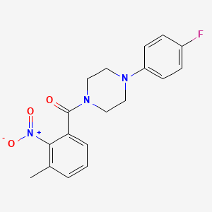 molecular formula C18H18FN3O3 B5700204 1-(4-fluorophenyl)-4-(3-methyl-2-nitrobenzoyl)piperazine 