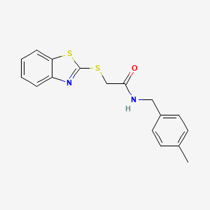 2-(1,3-benzothiazol-2-ylthio)-N-(4-methylbenzyl)acetamide