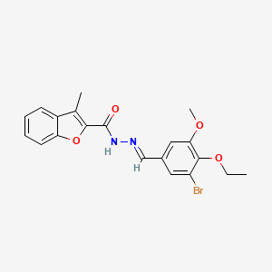 N'-(3-bromo-4-ethoxy-5-methoxybenzylidene)-3-methyl-1-benzofuran-2-carbohydrazide