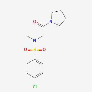 molecular formula C13H17ClN2O3S B5700279 4-chloro-N-methyl-N-[2-oxo-2-(1-pyrrolidinyl)ethyl]benzenesulfonamide 