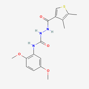 molecular formula C16H19N3O4S B5700296 N-(2,5-dimethoxyphenyl)-2-[(4,5-dimethyl-3-thienyl)carbonyl]hydrazinecarboxamide 