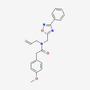 molecular formula C21H21N3O3 B5700324 N-allyl-2-(4-methoxyphenyl)-N-[(3-phenyl-1,2,4-oxadiazol-5-yl)methyl]acetamide 