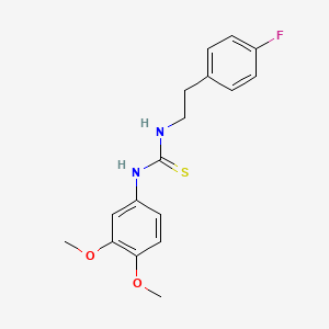 molecular formula C17H19FN2O2S B5700356 N-(3,4-dimethoxyphenyl)-N'-[2-(4-fluorophenyl)ethyl]thiourea 