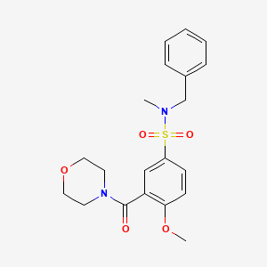 N-benzyl-4-methoxy-N-methyl-3-(4-morpholinylcarbonyl)benzenesulfonamide