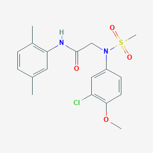 N~2~-(3-chloro-4-methoxyphenyl)-N~1~-(2,5-dimethylphenyl)-N~2~-(methylsulfonyl)glycinamide