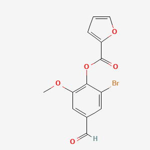 molecular formula C13H9BrO5 B5700381 2-bromo-4-formyl-6-methoxyphenyl 2-furoate 