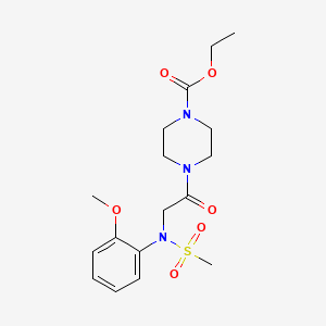 molecular formula C17H25N3O6S B5700403 ethyl 4-[N-(2-methoxyphenyl)-N-(methylsulfonyl)glycyl]-1-piperazinecarboxylate 