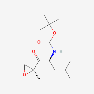 molecular formula C14H25NO4 B570043 叔丁基((S)-4-甲基-1-((S)-2-甲基环氧乙烷-2-基)-1-氧代戊烷-2-基)氨基甲酸酯 CAS No. 247068-83-3