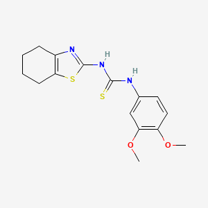 N-(3,4-dimethoxyphenyl)-N'-(4,5,6,7-tetrahydro-1,3-benzothiazol-2-yl)thiourea