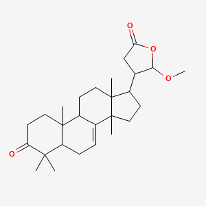 B570047 3-Oxo-21alpha-methoxy-24,25,26,27-tetranortirucall-7-ene-23(21)-lactone CAS No. 1260173-73-6
