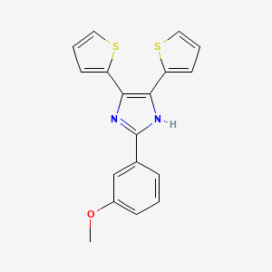 molecular formula C18H14N2OS2 B5700476 2-(3-methoxyphenyl)-4,5-di-2-thienyl-1H-imidazole 