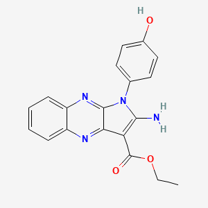 ethyl 2-amino-1-(4-hydroxyphenyl)-1H-pyrrolo[2,3-b]quinoxaline-3-carboxylate