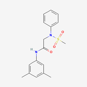 molecular formula C17H20N2O3S B5700530 N~1~-(3,5-dimethylphenyl)-N~2~-(methylsulfonyl)-N~2~-phenylglycinamide 