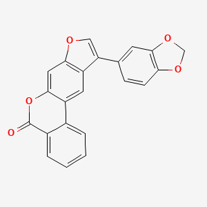 molecular formula C22H12O5 B5700533 10-(1,3-benzodioxol-5-yl)-5H-benzo[c]furo[3,2-g]chromen-5-one 