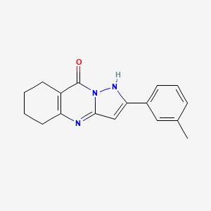 molecular formula C17H17N3O B5700541 2-(3-methylphenyl)-5,6,7,8-tetrahydropyrazolo[5,1-b]quinazolin-9-ol 