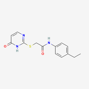 N-(4-ethylphenyl)-2-[(6-oxo-1,6-dihydropyrimidin-2-yl)thio]acetamide