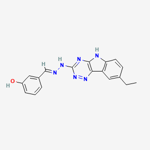 molecular formula C18H16N6O B5700585 3-hydroxybenzaldehyde (8-ethyl-5H-[1,2,4]triazino[5,6-b]indol-3-yl)hydrazone 