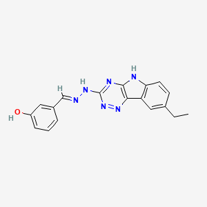 3-hydroxybenzaldehyde (8-ethyl-5H-[1,2,4]triazino[5,6-b]indol-3-yl)hydrazone