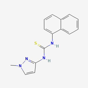 molecular formula C15H14N4S B5700591 N-(1-methyl-1H-pyrazol-3-yl)-N'-1-naphthylthiourea 