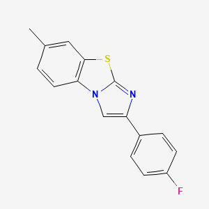 molecular formula C16H11FN2S B5700592 2-(4-fluorophenyl)-7-methylimidazo[2,1-b][1,3]benzothiazole 