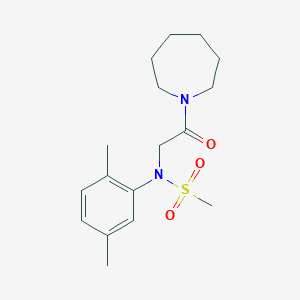 molecular formula C17H26N2O3S B5700602 N-[2-(1-azepanyl)-2-oxoethyl]-N-(2,5-dimethylphenyl)methanesulfonamide 