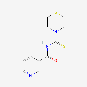 molecular formula C11H13N3OS2 B5700625 N-(4-thiomorpholinylcarbonothioyl)nicotinamide 