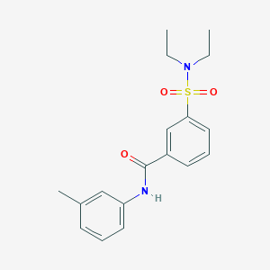 molecular formula C18H22N2O3S B5700646 3-[(diethylamino)sulfonyl]-N-(3-methylphenyl)benzamide 