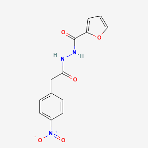 molecular formula C13H11N3O5 B5700650 N'-[2-(4-nitrophenyl)acetyl]-2-furohydrazide 